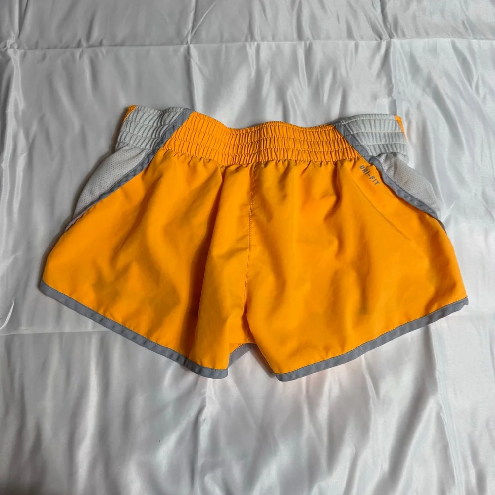 Women's Nike Orange & Gray Dri-Fit Athletic Shorts M